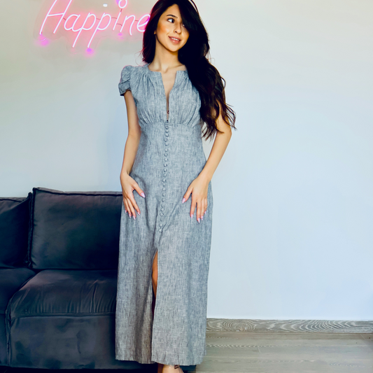 Linen Midi Dress