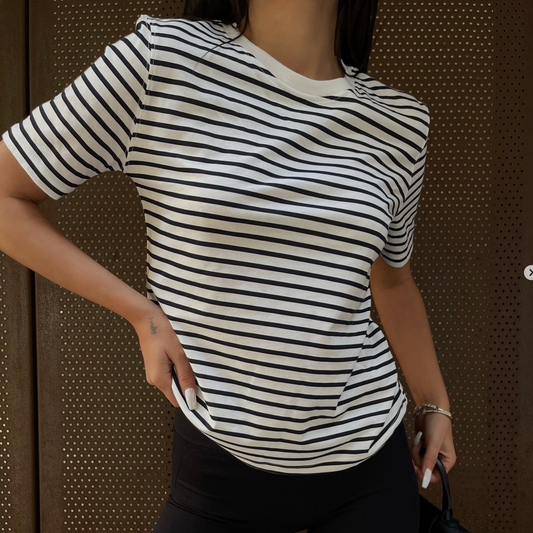 Striped Cropped T-shirt